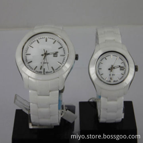 Lovers Watch with Ceramic and Stainless Steel Case, Wholesale, OEM and ODM Orders are Welcome